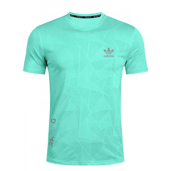 Adas maglia da allenamento abbigliamento sportivo uniforme da uomo calcio verde-blu camicia da calcio casual t-shirt sportiva manica corta 2023-2024